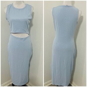Pretty Garden Women’s Large Chic Cutout Detail Sleeveless Midi Dress Bodycon EUC